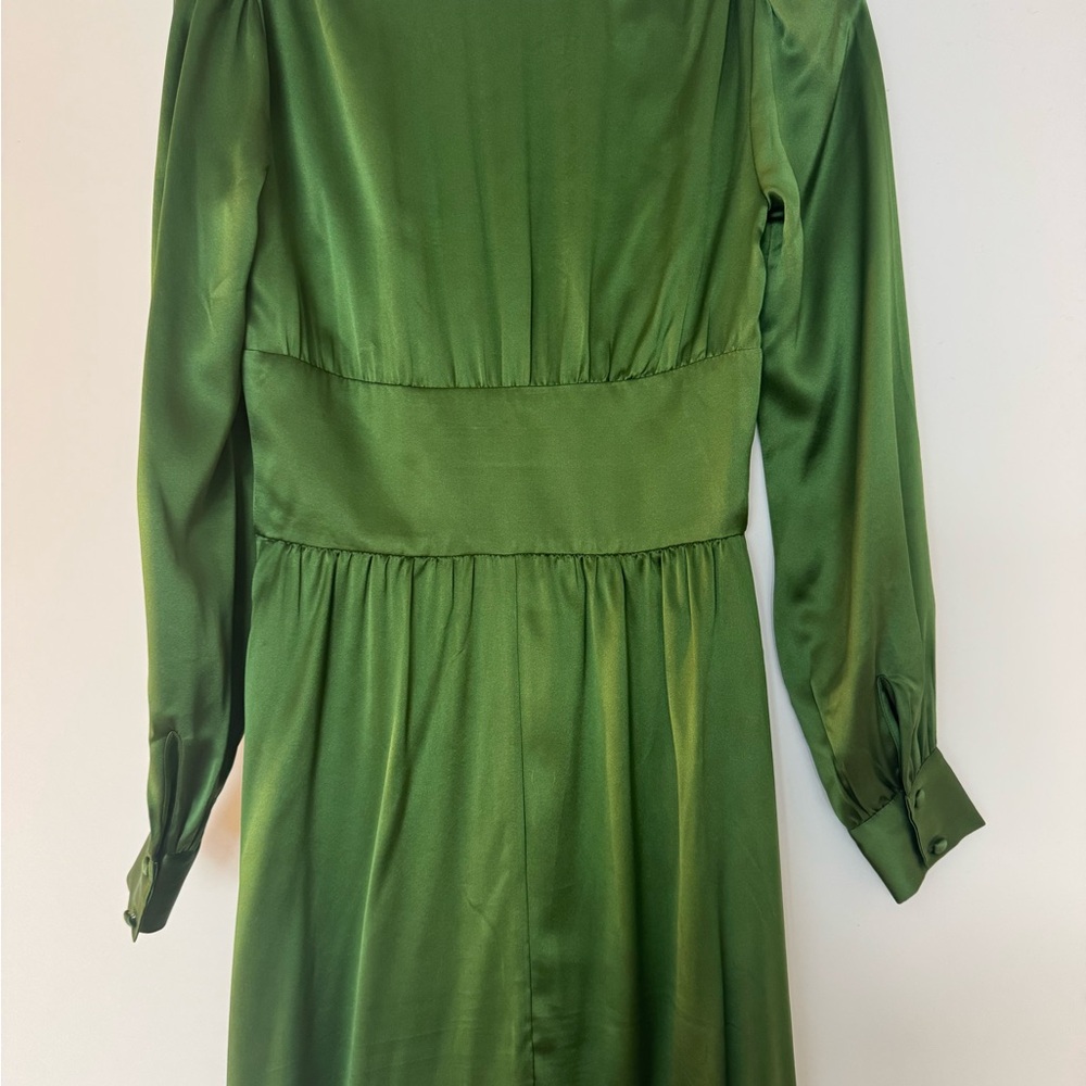Reformation Deep Green Long Sleeve Dress - Picture 7 of 7